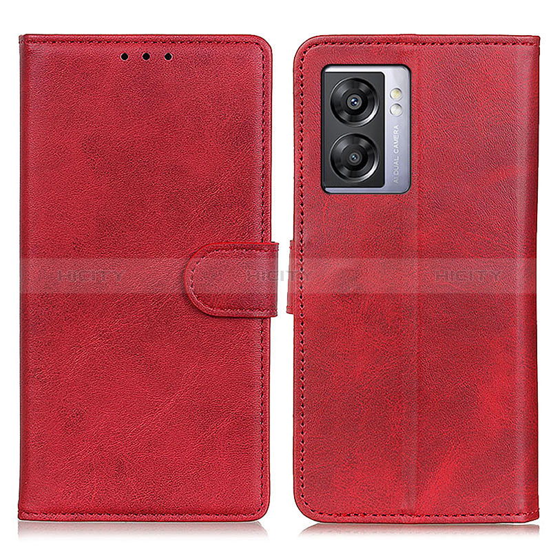 Custodia Portafoglio In Pelle Cover con Supporto A04D per Realme V23 5G Rosso