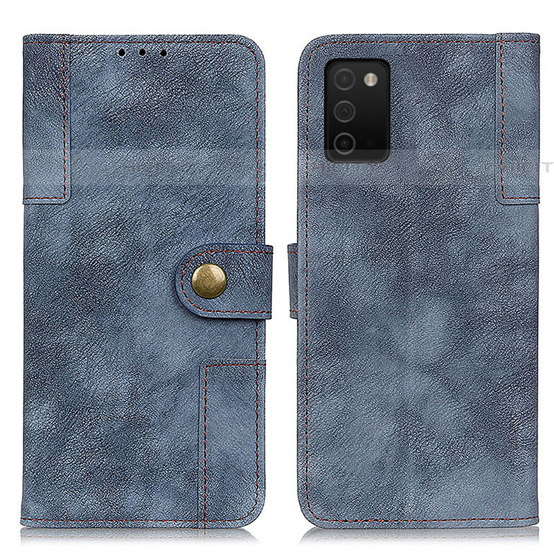 Custodia Portafoglio In Pelle Cover con Supporto A04D per Samsung Galaxy A03s Blu