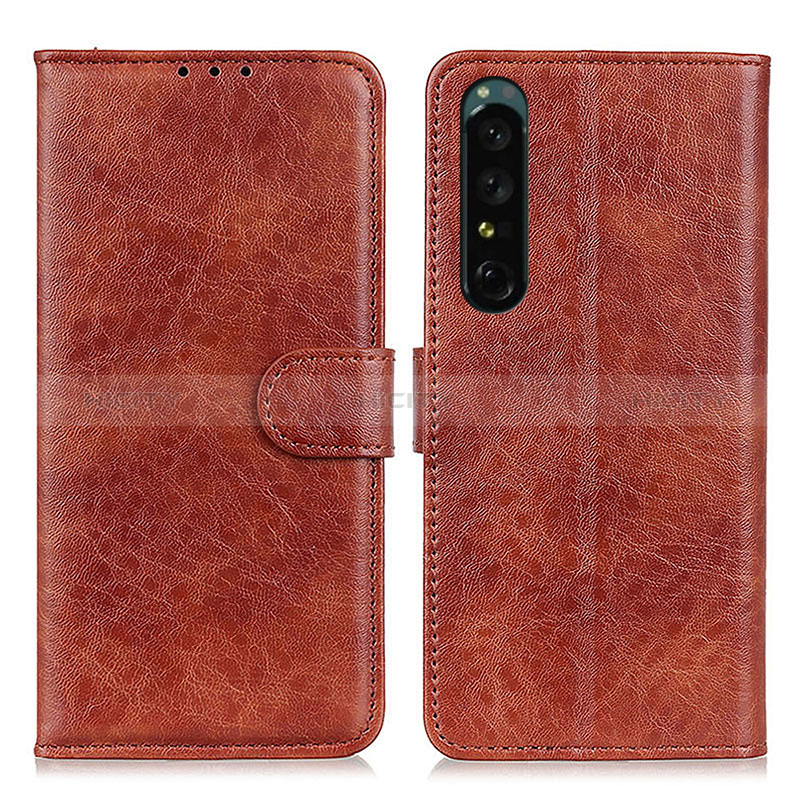 Custodia Portafoglio In Pelle Cover con Supporto A04D per Sony Xperia 1 IV