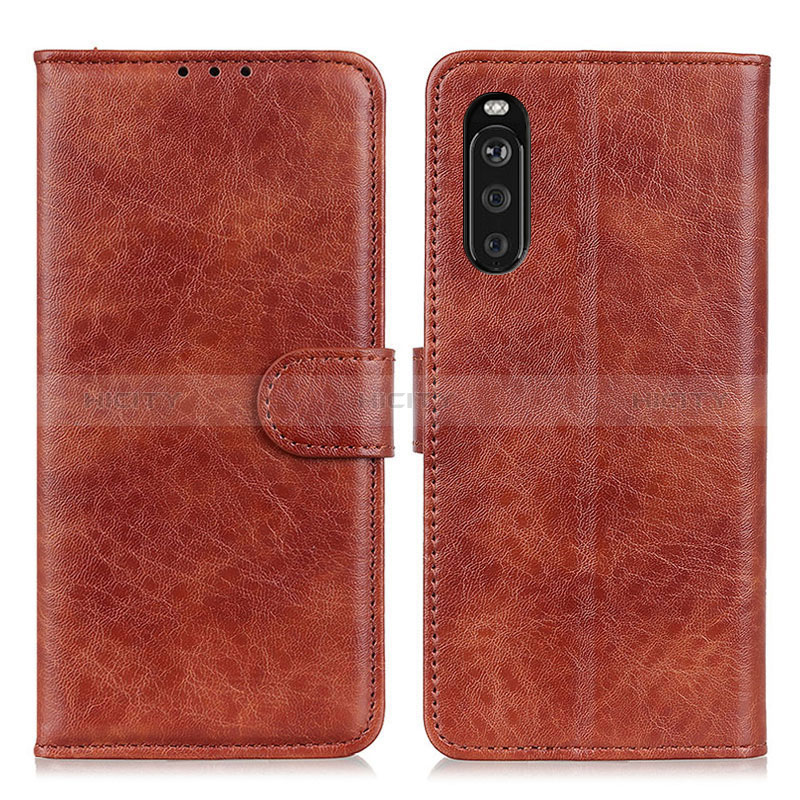 Custodia Portafoglio In Pelle Cover con Supporto A04D per Sony Xperia 10 III Lite