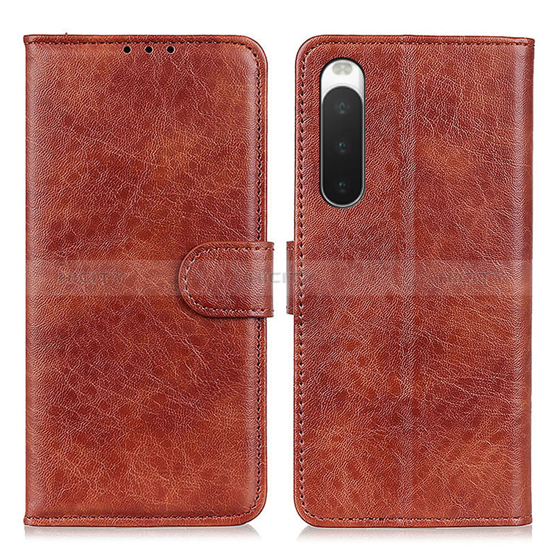 Custodia Portafoglio In Pelle Cover con Supporto A04D per Sony Xperia 10 V