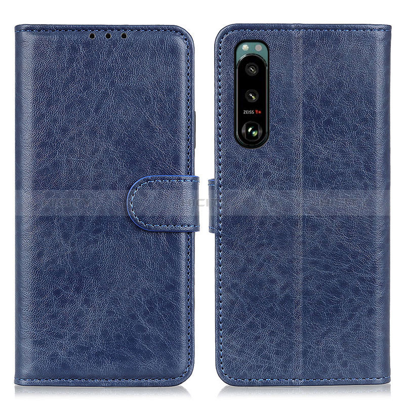 Custodia Portafoglio In Pelle Cover con Supporto A04D per Sony Xperia 5 III SO-53B