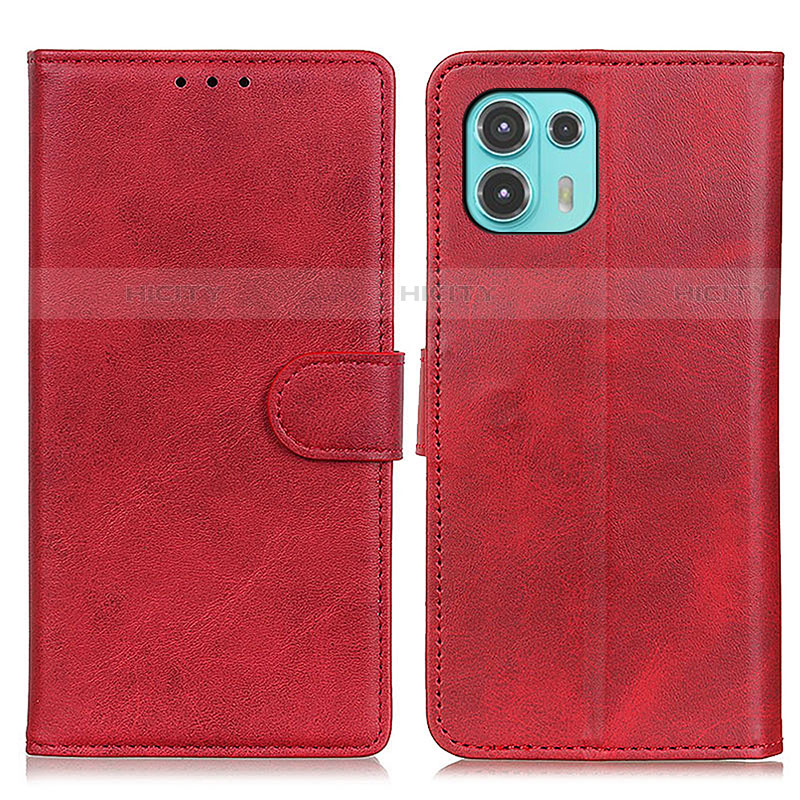 Custodia Portafoglio In Pelle Cover con Supporto A05D per Motorola Moto Edge 20 Lite 5G Rosso