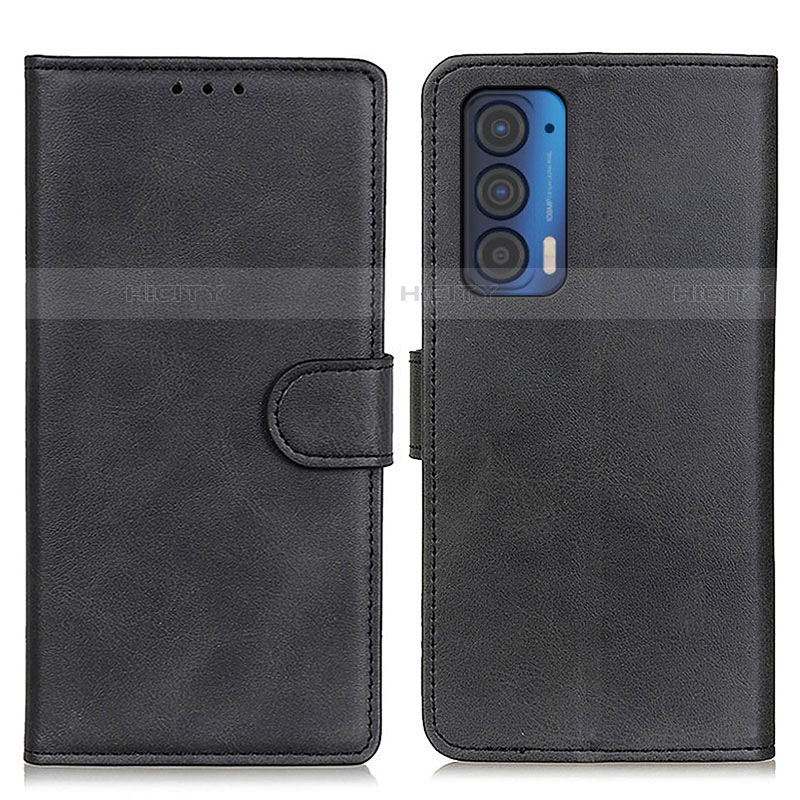 Custodia Portafoglio In Pelle Cover con Supporto A05D per Motorola Moto Edge (2021) 5G Nero