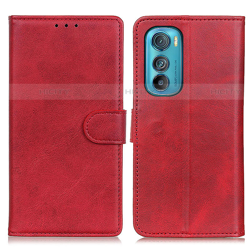 Custodia Portafoglio In Pelle Cover con Supporto A05D per Motorola Moto Edge 30 5G Rosso