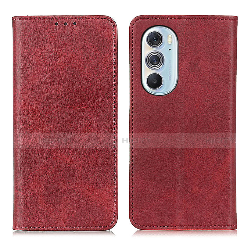 Custodia Portafoglio In Pelle Cover con Supporto A05D per Motorola Moto Edge 30 Pro 5G Rosso