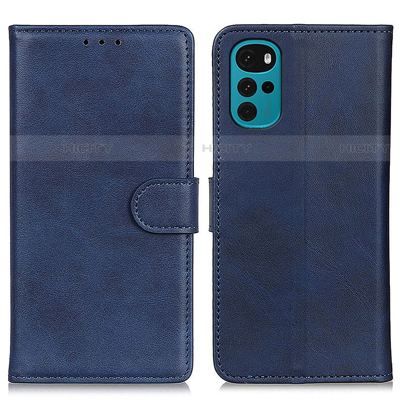 Custodia Portafoglio In Pelle Cover con Supporto A05D per Motorola Moto G22 Blu