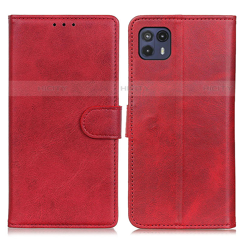 Custodia Portafoglio In Pelle Cover con Supporto A05D per Motorola Moto G50 5G Rosso