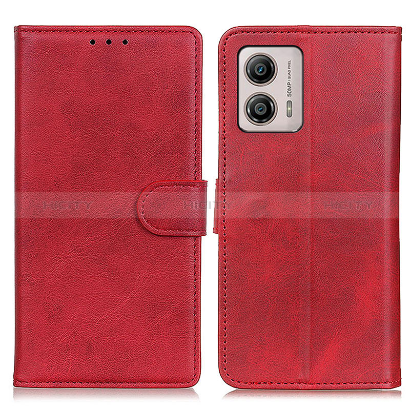 Custodia Portafoglio In Pelle Cover con Supporto A05D per Motorola Moto G53y 5G Rosso