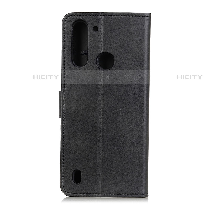 Custodia Portafoglio In Pelle Cover con Supporto A05D per Motorola Moto One Fusion Nero