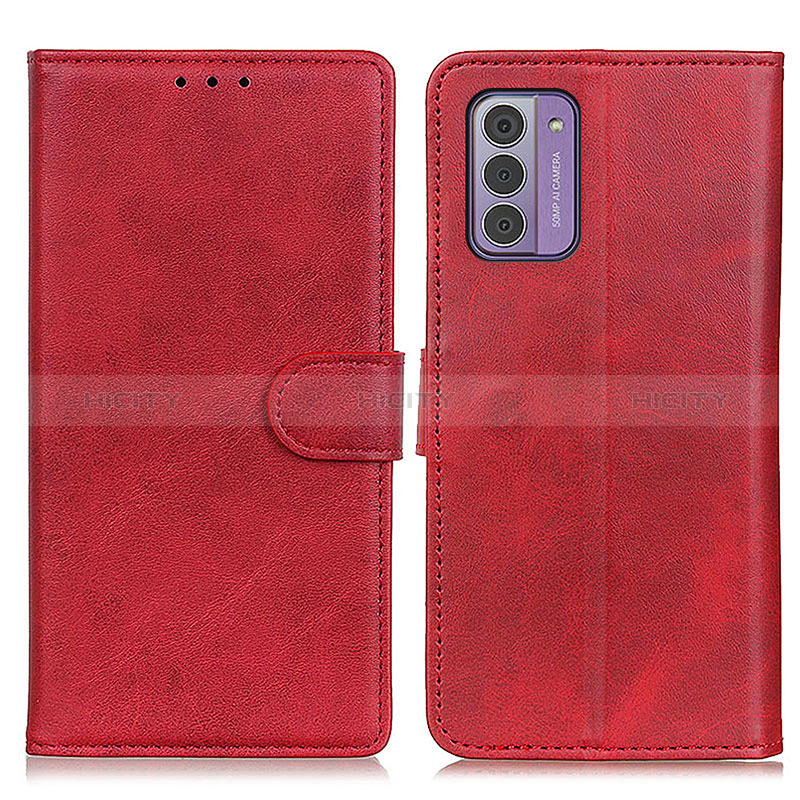 Custodia Portafoglio In Pelle Cover con Supporto A05D per Nokia G310 5G Rosso