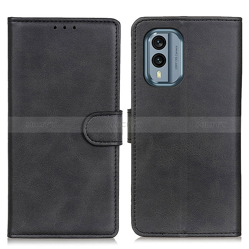 Custodia Portafoglio In Pelle Cover con Supporto A05D per Nokia X30 5G Nero