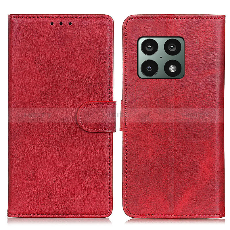 Custodia Portafoglio In Pelle Cover con Supporto A05D per OnePlus 10 Pro 5G Rosso