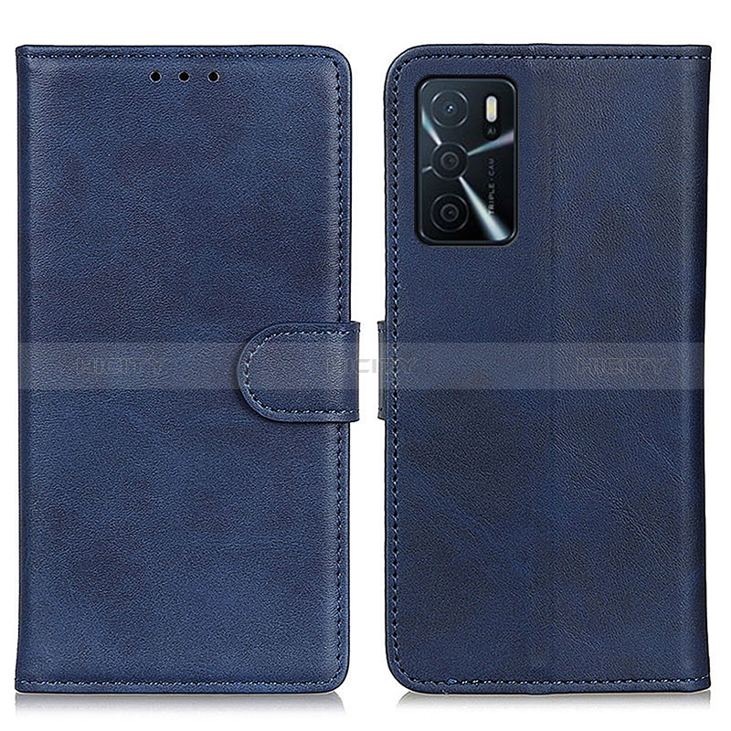 Custodia Portafoglio In Pelle Cover con Supporto A05D per Oppo A16 Blu