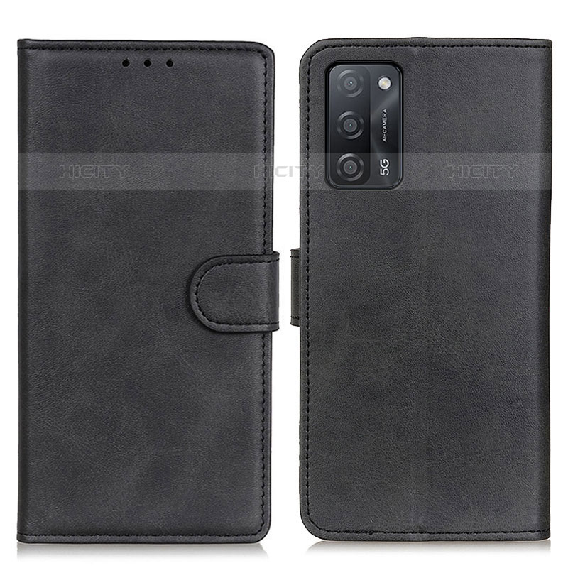 Custodia Portafoglio In Pelle Cover con Supporto A05D per Oppo A53s 5G Nero