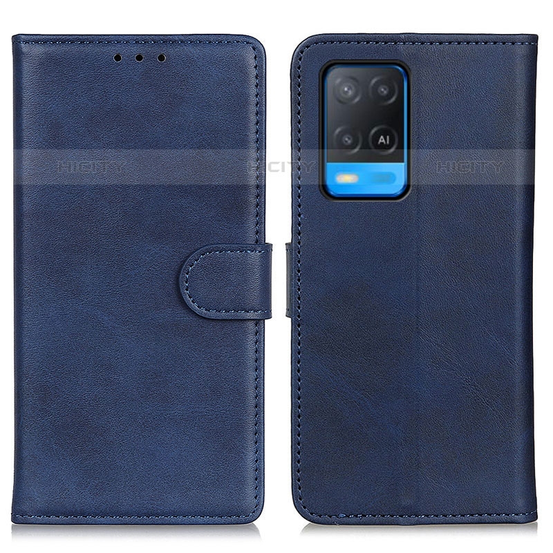 Custodia Portafoglio In Pelle Cover con Supporto A05D per Oppo A54 4G Blu