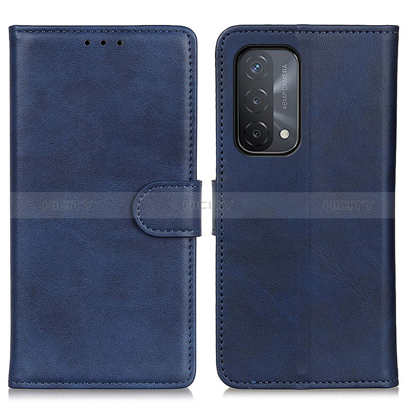 Custodia Portafoglio In Pelle Cover con Supporto A05D per Oppo A54 5G Blu