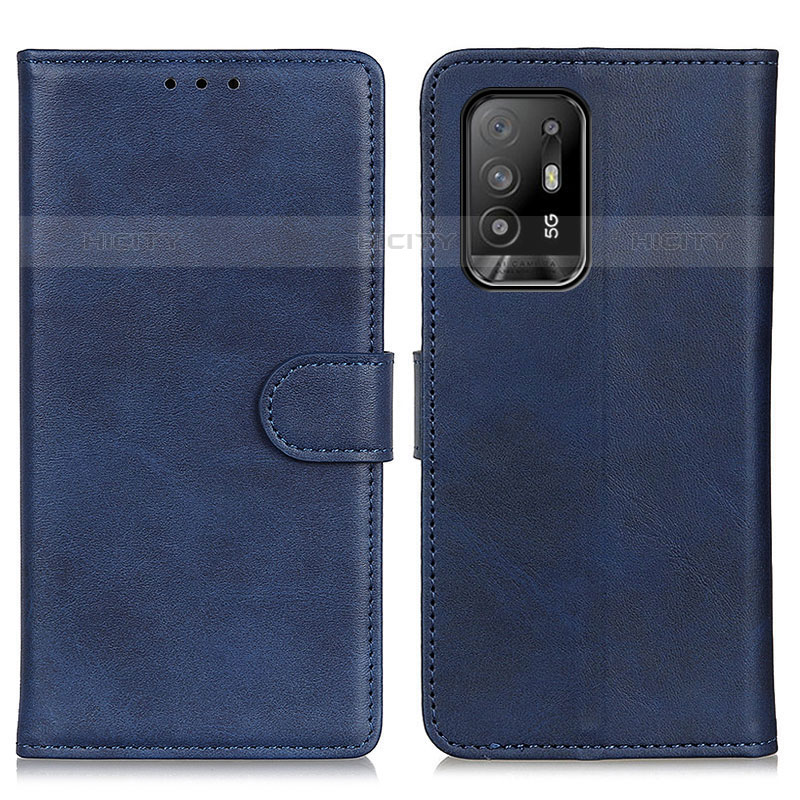 Custodia Portafoglio In Pelle Cover con Supporto A05D per Oppo A94 5G Blu