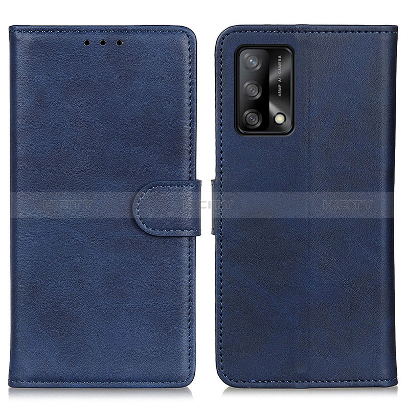Custodia Portafoglio In Pelle Cover con Supporto A05D per Oppo A95 4G Blu
