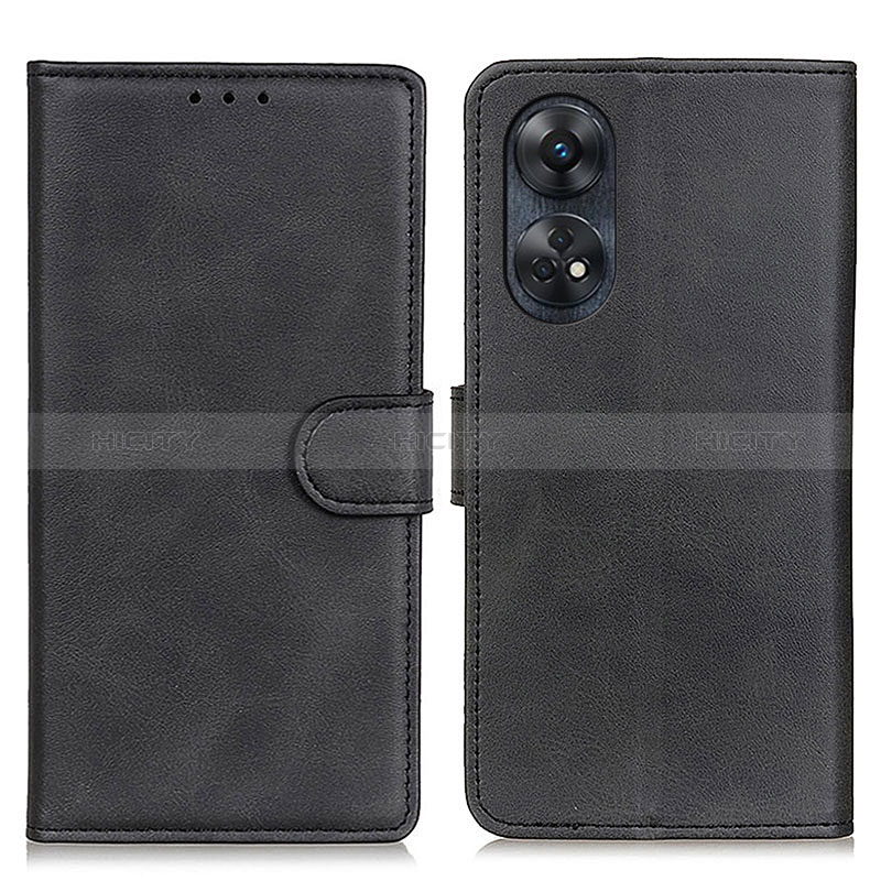 Custodia Portafoglio In Pelle Cover con Supporto A05D per Oppo Reno8 T 4G Nero