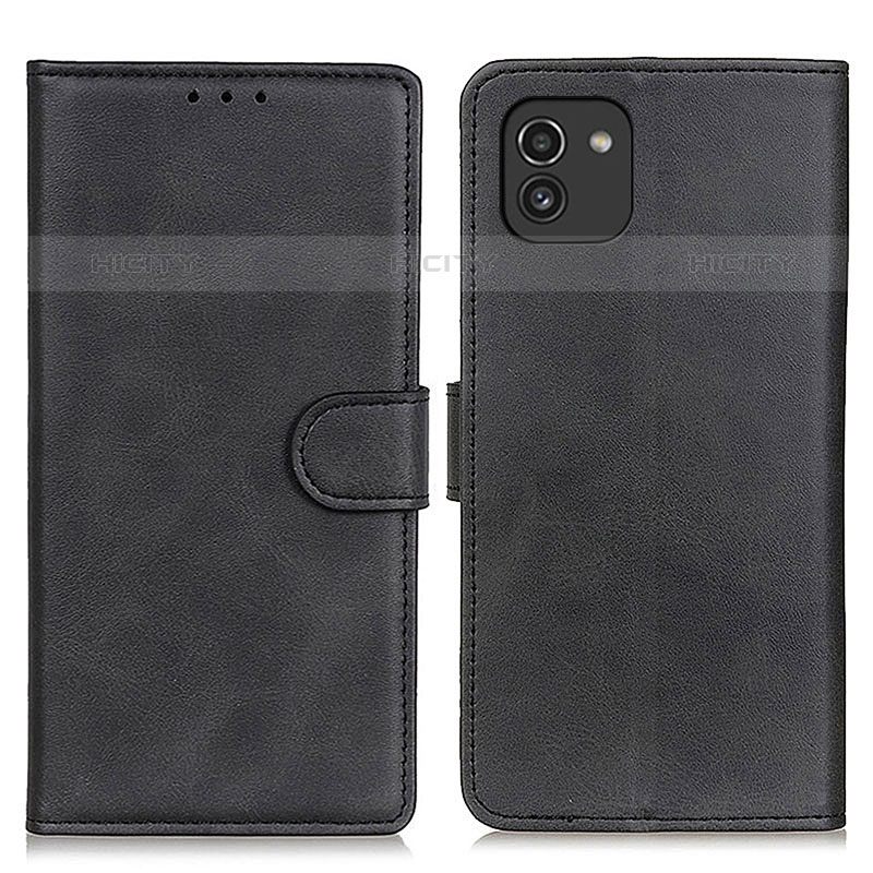 Custodia Portafoglio In Pelle Cover con Supporto A05D per Samsung Galaxy A03 Nero