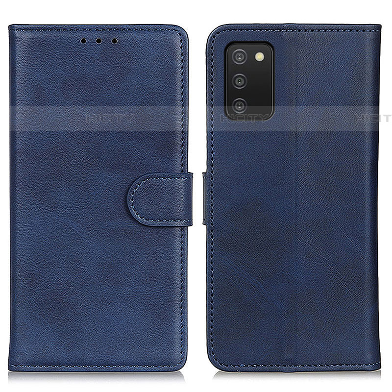 Custodia Portafoglio In Pelle Cover con Supporto A05D per Samsung Galaxy A03s Blu