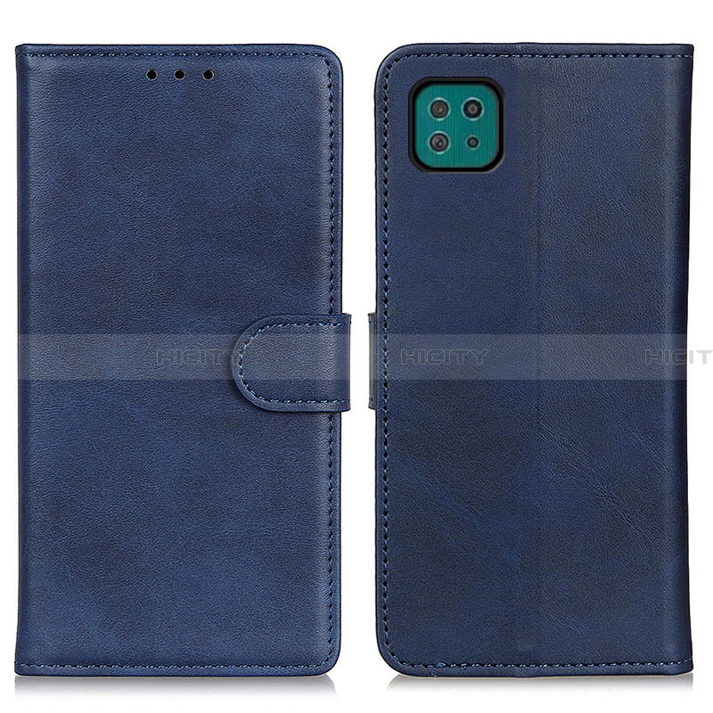 Custodia Portafoglio In Pelle Cover con Supporto A05D per Samsung Galaxy A22 5G Blu