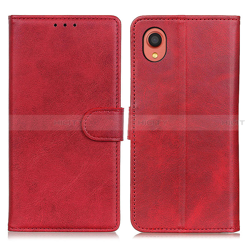 Custodia Portafoglio In Pelle Cover con Supporto A05D per Samsung Galaxy A22 5G SC-56B Rosso