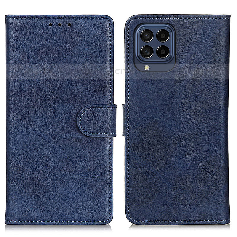 Custodia Portafoglio In Pelle Cover con Supporto A05D per Samsung Galaxy M53 5G Blu