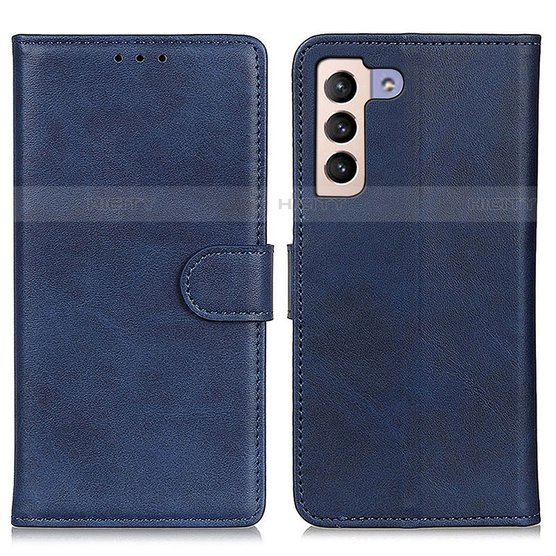 Custodia Portafoglio In Pelle Cover con Supporto A05D per Samsung Galaxy S21 5G Blu