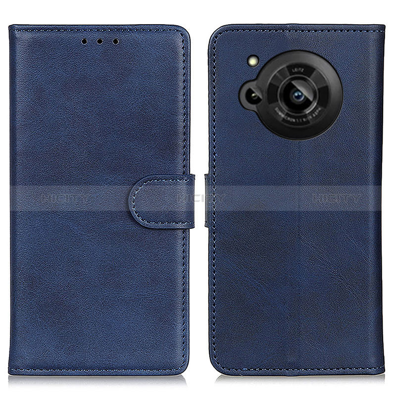 Custodia Portafoglio In Pelle Cover con Supporto A05D per Sharp Aquos R7 Blu