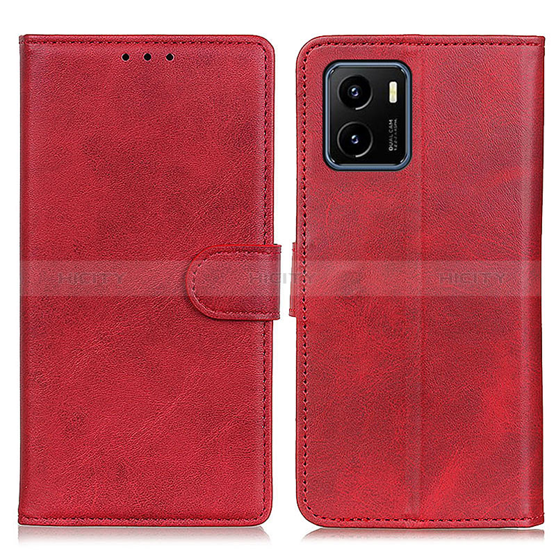 Custodia Portafoglio In Pelle Cover con Supporto A05D per Vivo Y10 t1 Rosso