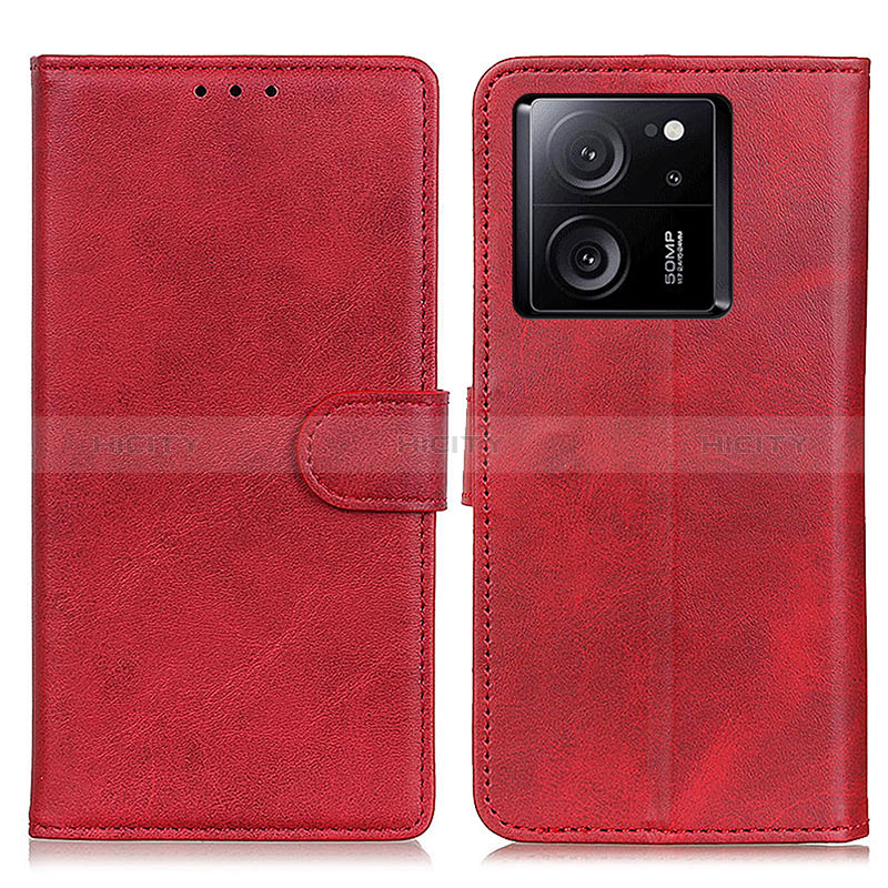 Custodia Portafoglio In Pelle Cover con Supporto A05D per Xiaomi Mi 13T 5G Rosso