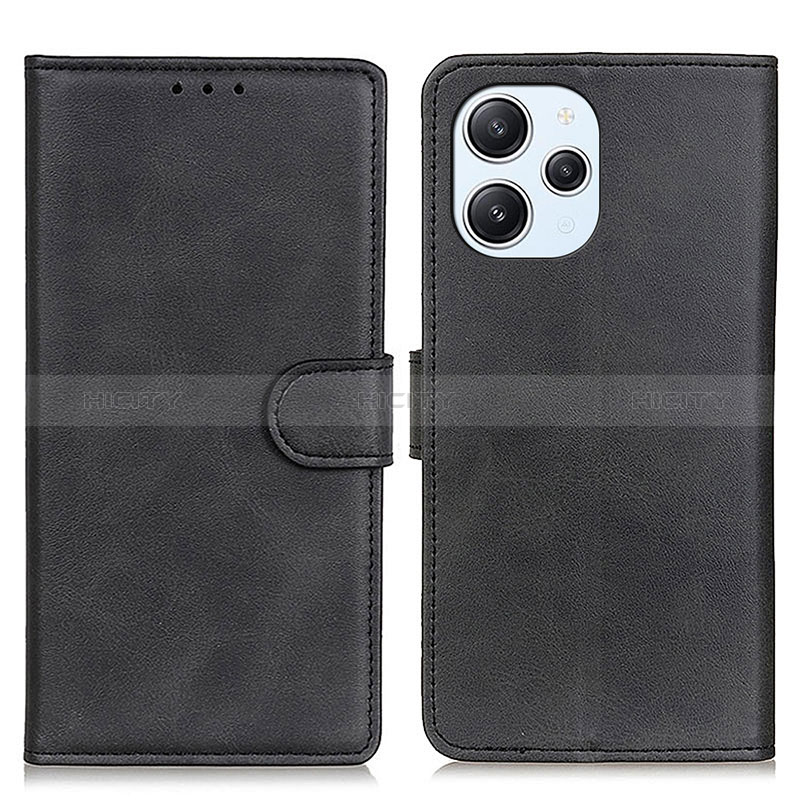 Custodia Portafoglio In Pelle Cover con Supporto A05D per Xiaomi Redmi 12 4G Nero