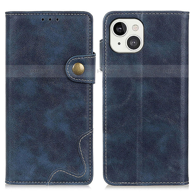 Custodia Portafoglio In Pelle Cover con Supporto A06 per Apple iPhone 13 Blu