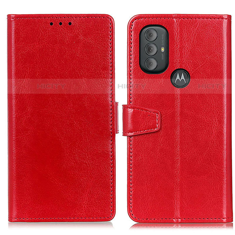 Custodia Portafoglio In Pelle Cover con Supporto A06D per Motorola Moto G Play (2023) Rosso