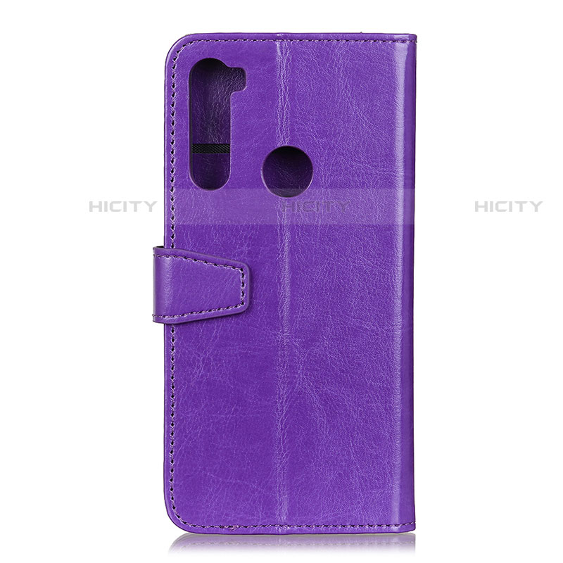 Custodia Portafoglio In Pelle Cover con Supporto A06D per Motorola Moto One Fusion Plus Viola