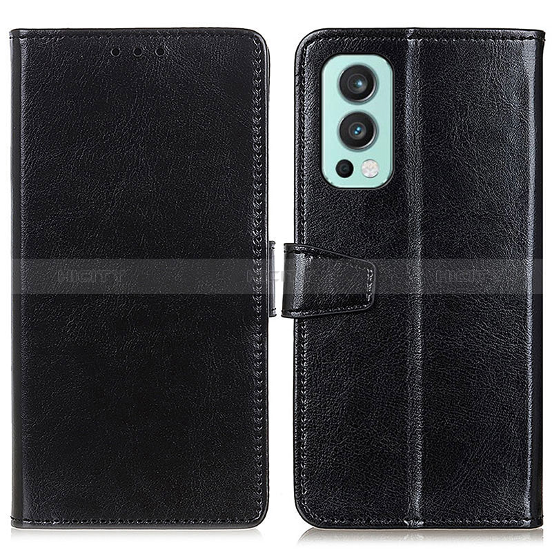 Custodia Portafoglio In Pelle Cover con Supporto A06D per OnePlus Nord 2 5G Nero