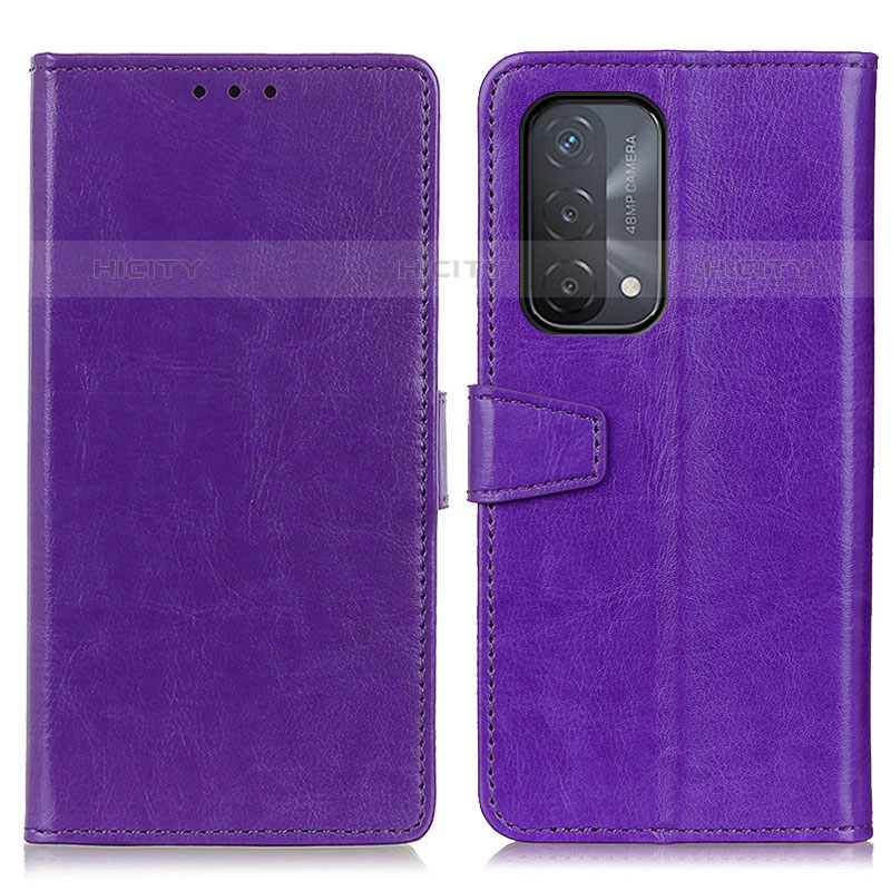 Custodia Portafoglio In Pelle Cover con Supporto A06D per OnePlus Nord N200 5G Viola