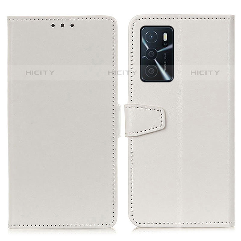 Custodia Portafoglio In Pelle Cover con Supporto A06D per Oppo A16s Bianco