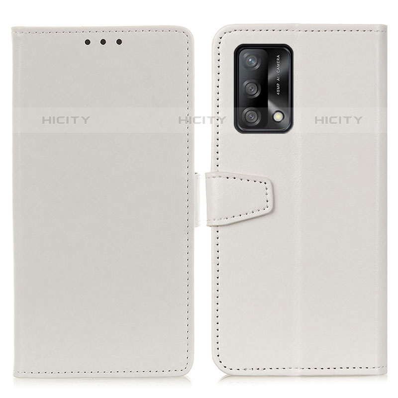 Custodia Portafoglio In Pelle Cover con Supporto A06D per Oppo A74 4G Bianco