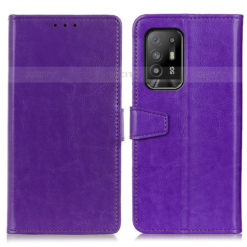 Custodia Portafoglio In Pelle Cover con Supporto A06D per Oppo A95 5G Viola