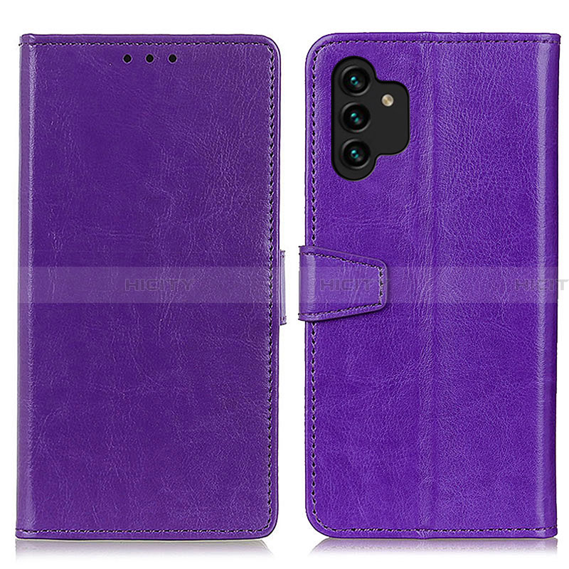 Custodia Portafoglio In Pelle Cover con Supporto A06D per Samsung Galaxy A13 4G Viola