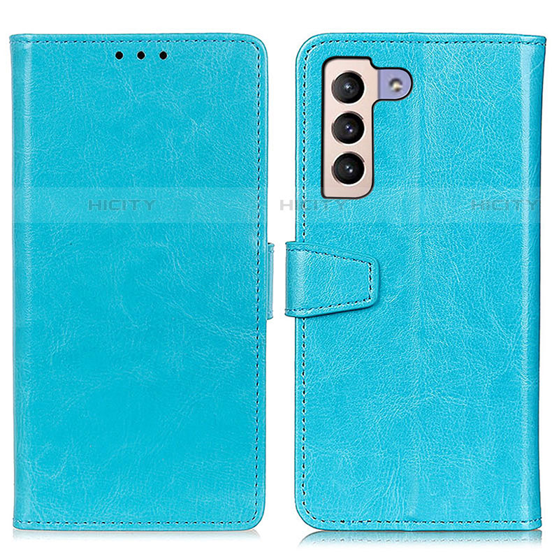 Custodia Portafoglio In Pelle Cover con Supporto A06D per Samsung Galaxy S22 5G Cielo Blu