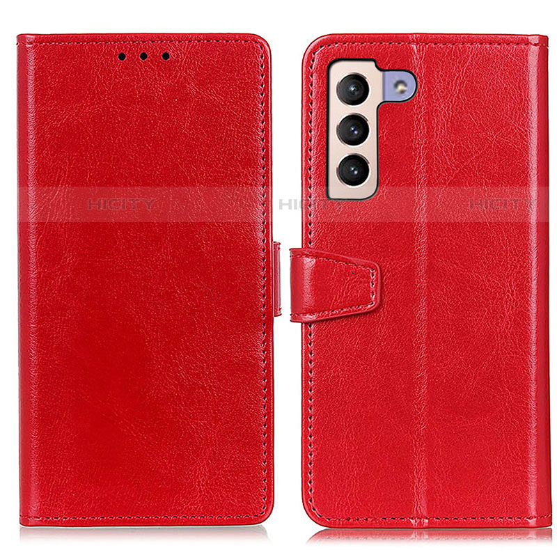 Custodia Portafoglio In Pelle Cover con Supporto A06D per Samsung Galaxy S22 5G Rosso