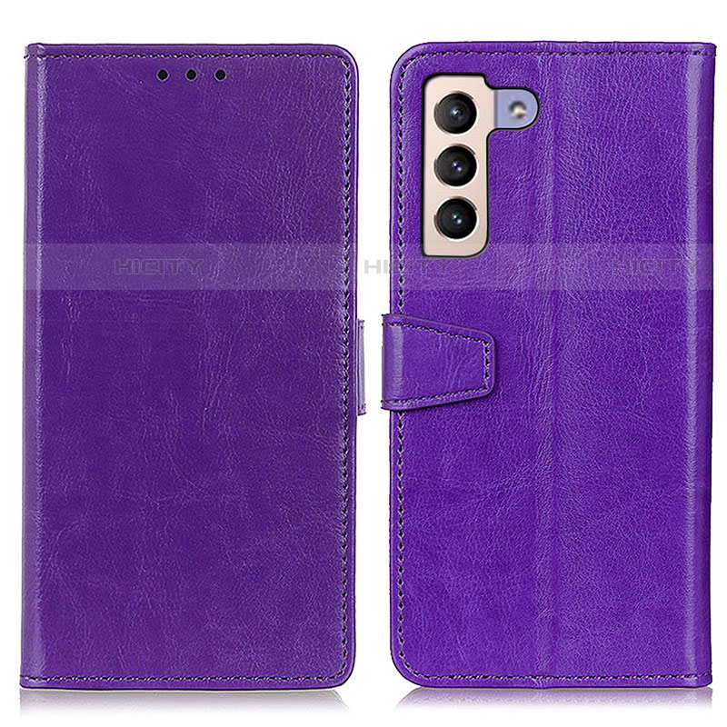 Custodia Portafoglio In Pelle Cover con Supporto A06D per Samsung Galaxy S22 5G Viola