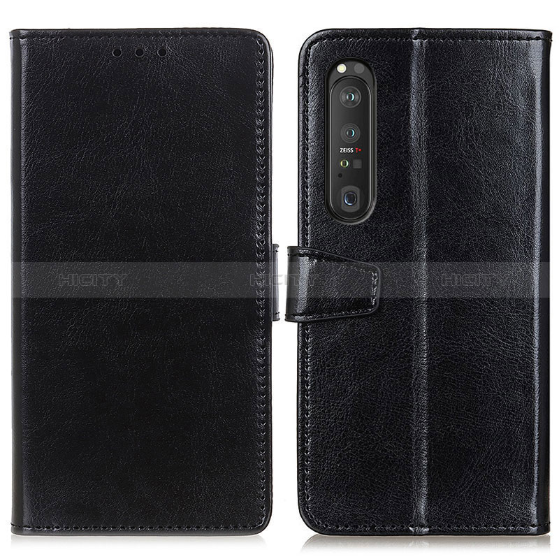 Custodia Portafoglio In Pelle Cover con Supporto A06D per Sony Xperia 1 III