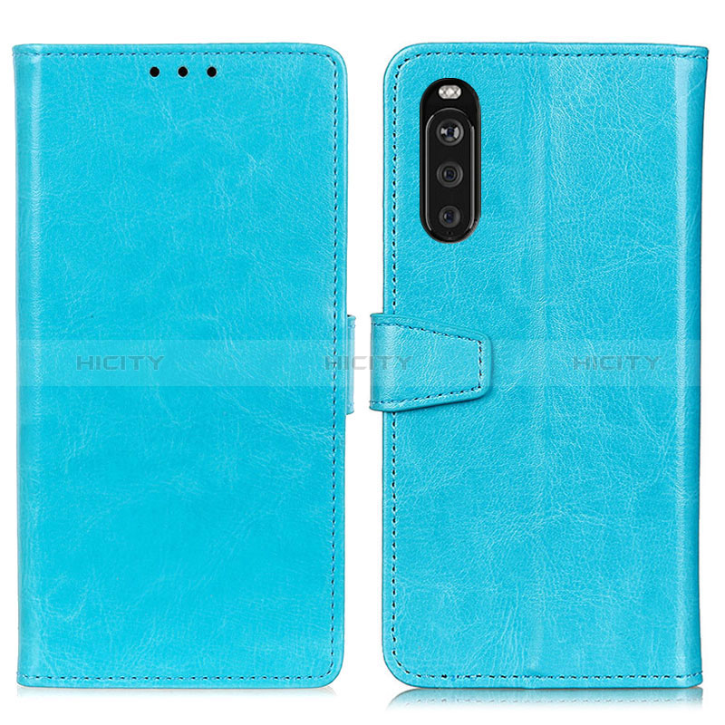 Custodia Portafoglio In Pelle Cover con Supporto A06D per Sony Xperia 10 III SOG04