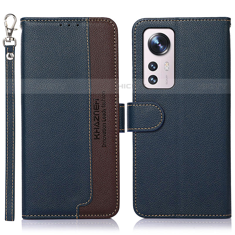 Custodia Portafoglio In Pelle Cover con Supporto A06D per Xiaomi Mi 12X 5G Blu