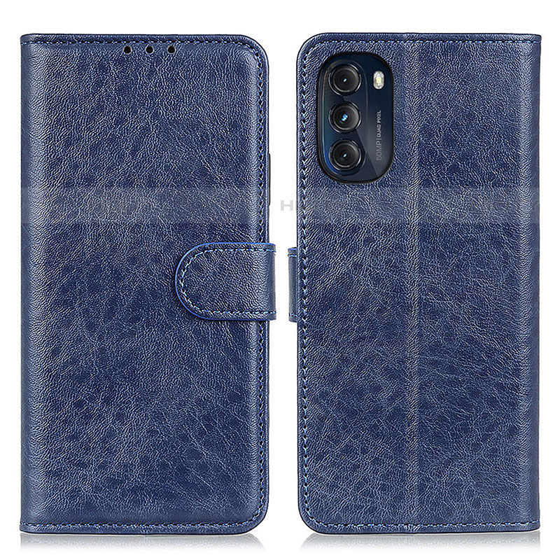 Custodia Portafoglio In Pelle Cover con Supporto A07D per Motorola Moto G 5G (2022) Blu